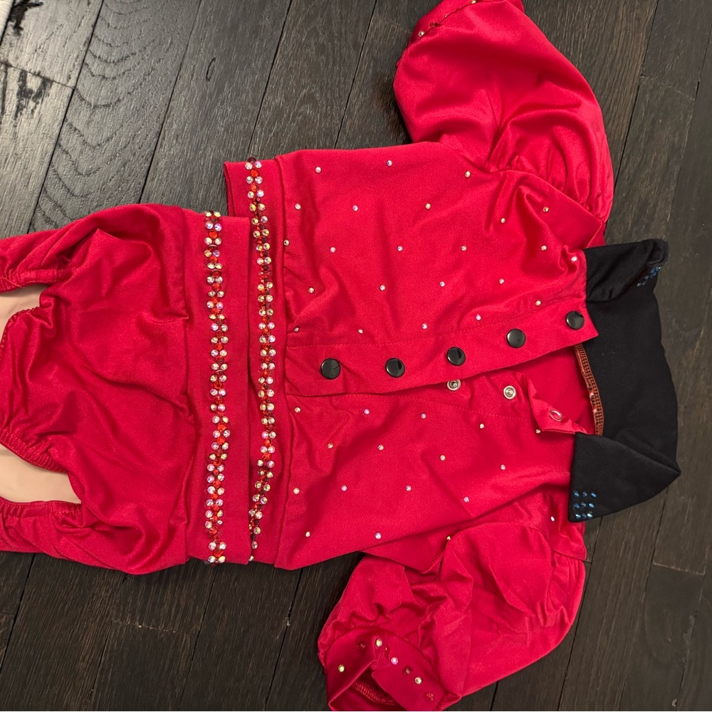 Kelle Red  Dance Costume with custom stones